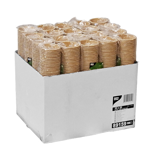 Automatenbecher, Pappe 0,18 l Ø 7 cm · 9,2 cm braun