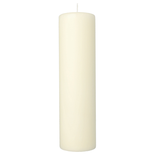 Stumpenkerze Ø 80 mm · 290 mm elfenbein "Ivory" mit Flachkopf