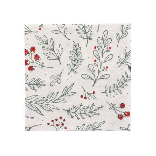Servietten, 3-lagig 1/4-Falz 25 cm x 25 cm "Berries"