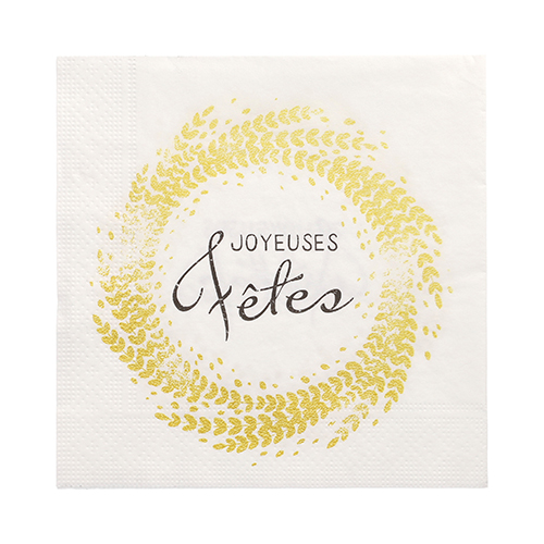 Servietten, 3-lagig 1/4-Falz 33 cm x 33 cm "Spirale de Fete"