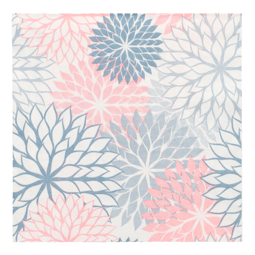 Servietten, 3-lagig 1/4-Falz 40 cm x 40 cm grau "Floralies"