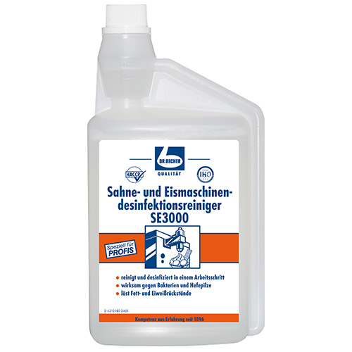 "Dr. Becher" Sahne-und Eismaschinendesinfektionsreiniger 1 l SE3000 mit Dosierkopf