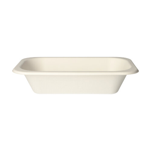 Siegelschalen Zuckerrohr 950 ml 5,6 cm x 15 cm x 24 cm weiss