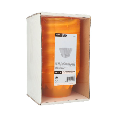 Eis- und Dessertschalen, PS 500 ml Ø 13 cm · 7,5 cm orange
