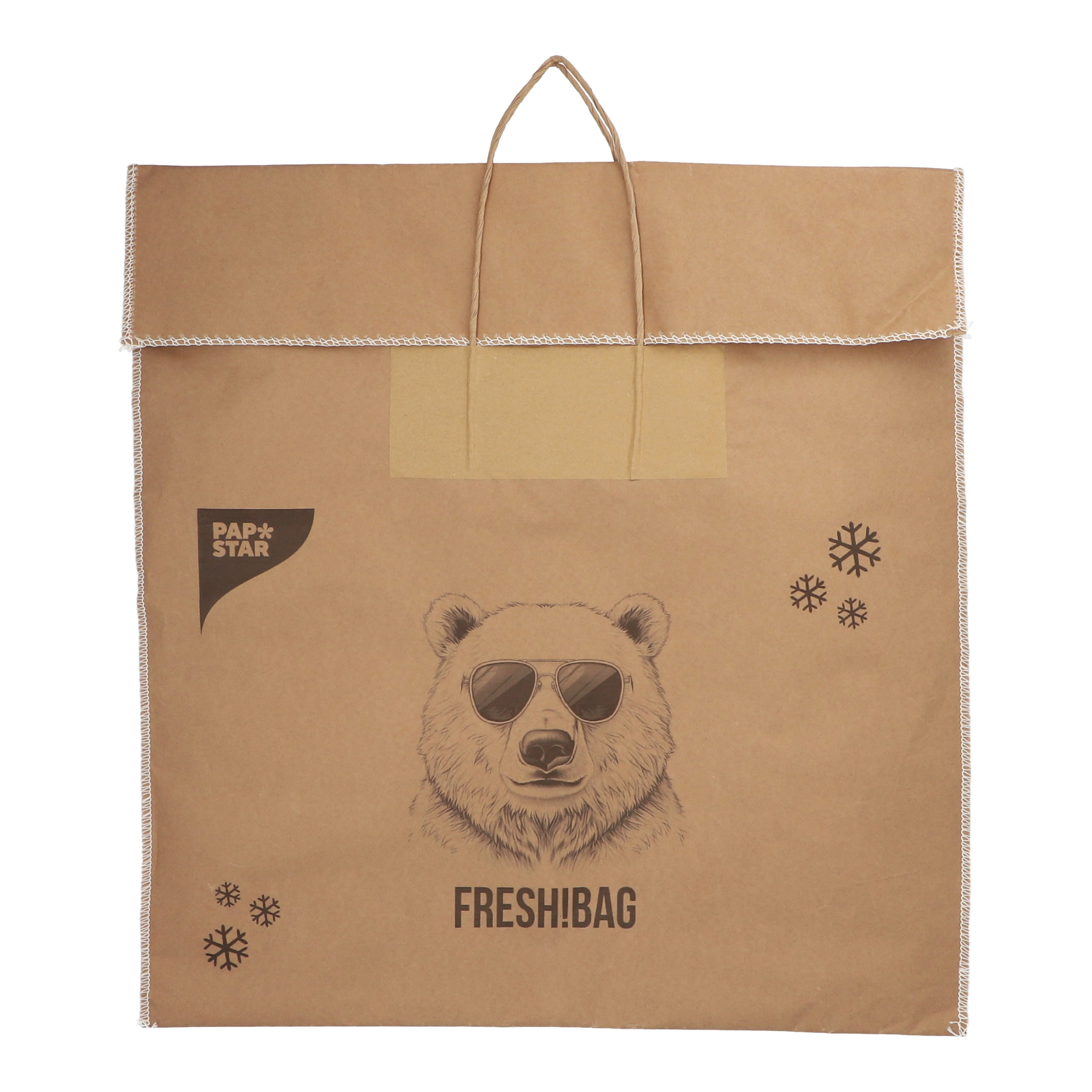 Tiefkühltragetaschen Kraftpapier 52 cm x 50 cm braun Größe: L