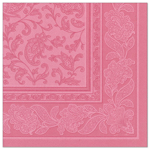 Servietten "ROYAL Collection" 1/4-Falz 40 cm x 40 cm rosa "Ornaments"