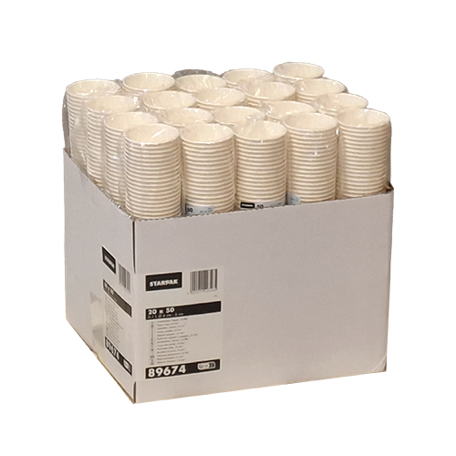 Trinkbecher, Pappe "To Go" 0,1 l Ø 6 cm · 6 cm weiss
