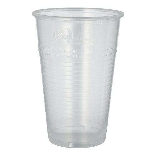 Trinkbecher, PP 0,5 l Ø 9,5 cm · 13,7 cm transparent mit Schaumrand