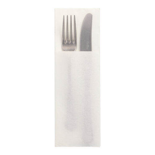 Servietten "DAILY Collection" 48 cm x 30 cm weiss mit Besteckfalz