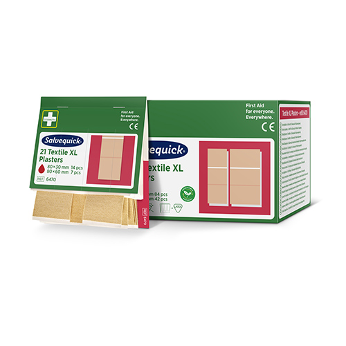 Set "Cederroth" Salvequick Textil Pflaster XL (21 Stück) braun , Refill
