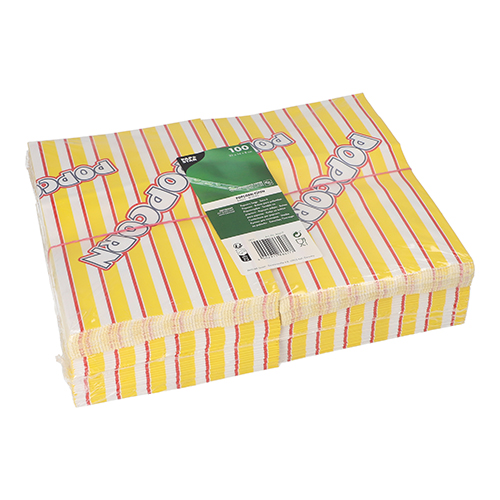 Popcorn Tüten, Pergament-Ersatz 2,5 l 22 cm x 14 cm x 8 cm "Popcorn" fettdicht