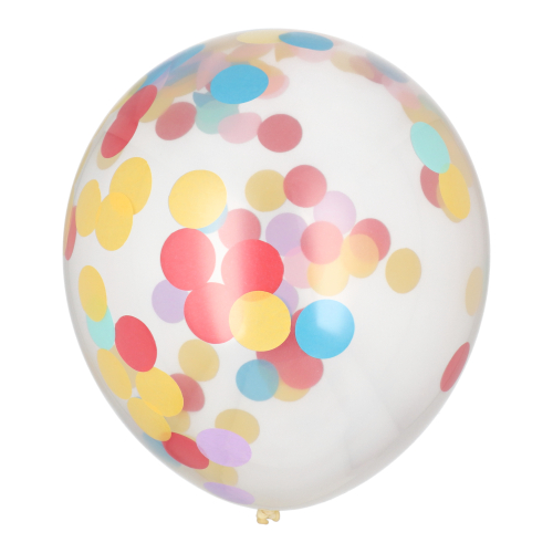 Luftballons Ø 29 cm mit buntem Konfetti