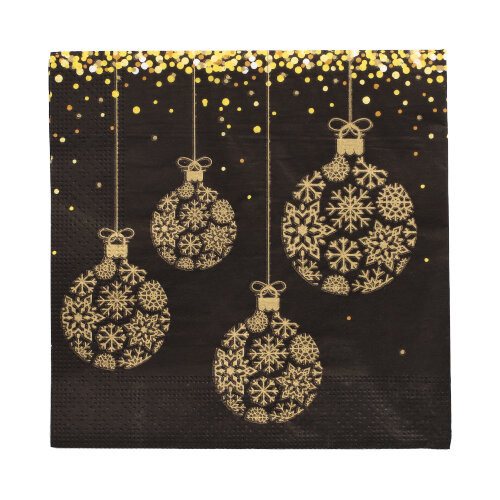Servietten, 3-lagig 1/4-Falz 33 cm x 33 cm "Boules Baroque"