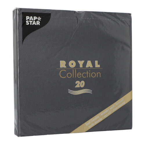 Servietten "ROYAL Collection" 1/4-Falz 40 cm x 40 cm schwarz