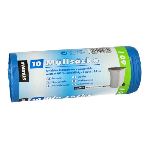 Müllsäcke, LDPE 60 l 85 cm x 60 cm blau 43 my