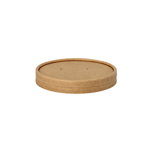 Deckel für Suppenbecher, Pappe rund Ø 9,8 cm · 1,6 cm braun Deckel für Suppenbecher, Pappe rund Ø 9,8 cm · 1,6 cm braun