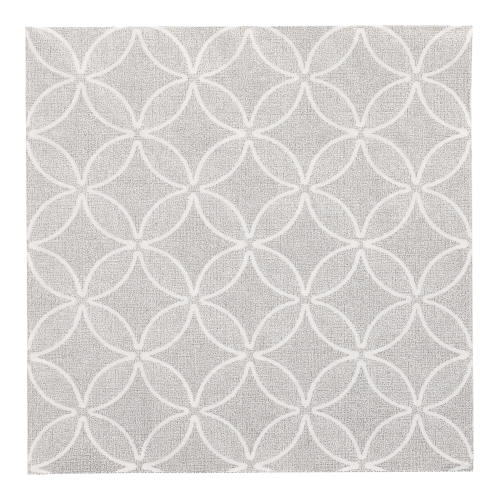 Servietten "ROYAL Collection" 1/4-Falz 40 cm x 40 cm grau "Circle Flowers"