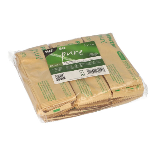 Kaffeelöffel, Holz "pure" 11 cm einzeln verpackt in Papierbeutel