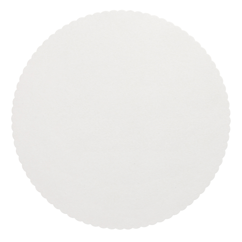 Tortenunterlagen, Pappe "pure" rund Ø 28 cm weiss mit gezacktem Rand