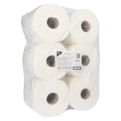 Universalrollen Ø 19 cm · 109 m x 19,5 cm "Mikroprägung" Handtuchrollen, Innenauszug, 445 Blatt