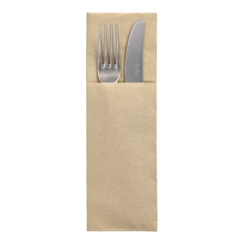 Servietten "DAILY Collection" 48 cm x 30 cm sand mit Besteckfalz