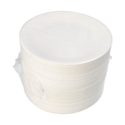 Teller, Pappe "pure" rund Ø 23 cm weiss