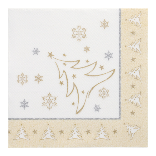 Servietten "ROYAL Collection" 1/4-Falz 40 cm x 40 cm gold "X-Mas Elegance"