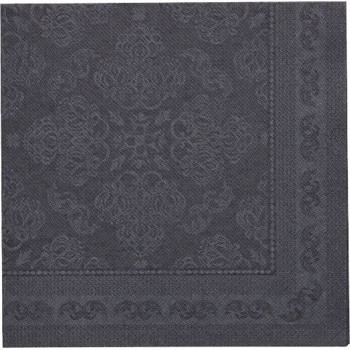Servietten "ROYAL Collection" 1/4-Falz 40 cm x 40 cm schwarz "Arabesque"