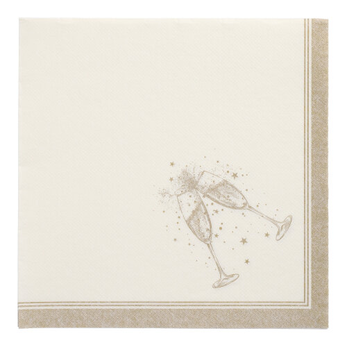 Servietten "ROYAL Collection" 1/4-Falz 40 cm x 40 cm gold "Festivities"