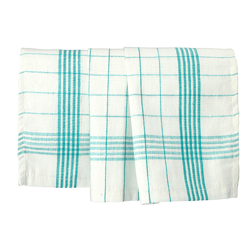 Geschirrtücher 70 cm x 50 cm weiss/blau "Baumwolle"