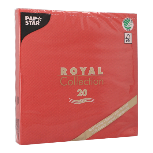Servietten "ROYAL Collection" 1/4-Falz 40 cm x 40 cm feuerrot