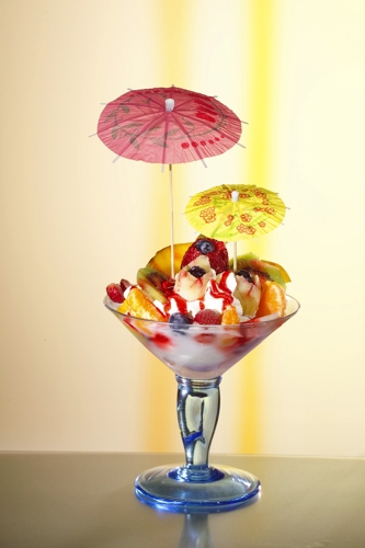 Deko-Picker 10 cm farbig sortiert "Eisschirmchen Asia"