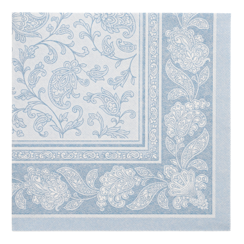 Servietten "ROYAL Collection" 1/4-Falz 40 cm x 40 cm arktikblau "Ornaments"