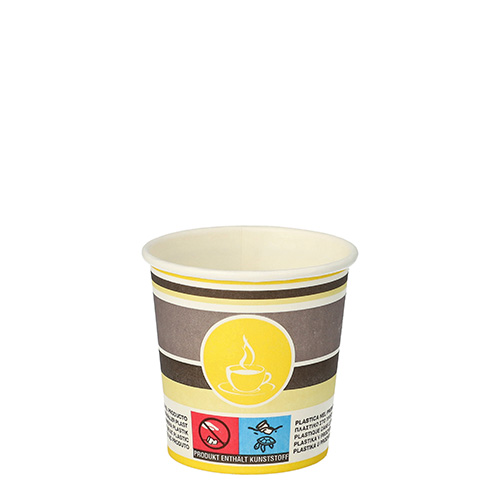 Trinkbecher, Pappe "To Go" 0,1 l Ø 6 cm · 6 cm "Coffee Rings"