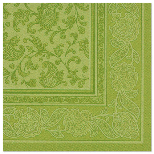 Servietten "ROYAL Collection" 1/4-Falz 40 cm x 40 cm olivgrün "Ornaments"