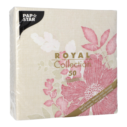 Servietten "ROYAL Collection" 1/4-Falz 40 cm x 40 cm fuchsia "Annabel"