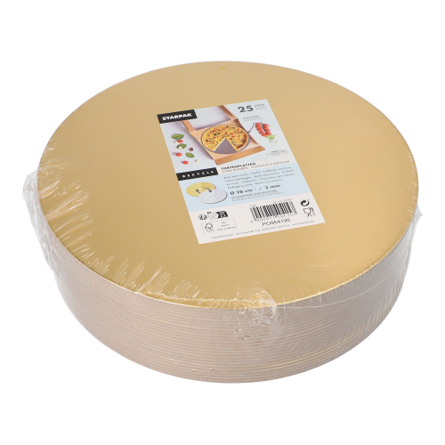 Tortenplatten rund Ø 28 cm · 0,3 cm gold/silber
