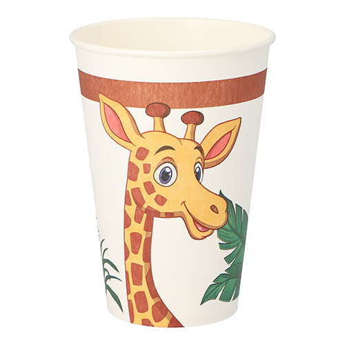 Trinkbecher, Pappe 0,2 l Ø 7 cm · 9,7 cm "Jungle"