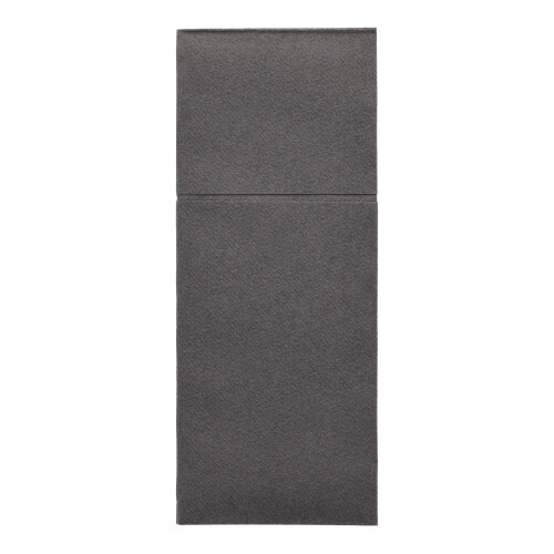 Bestecktaschen, Airlaid 40 cm x 48 cm anthrazit "Premium" mit Besteckfalz