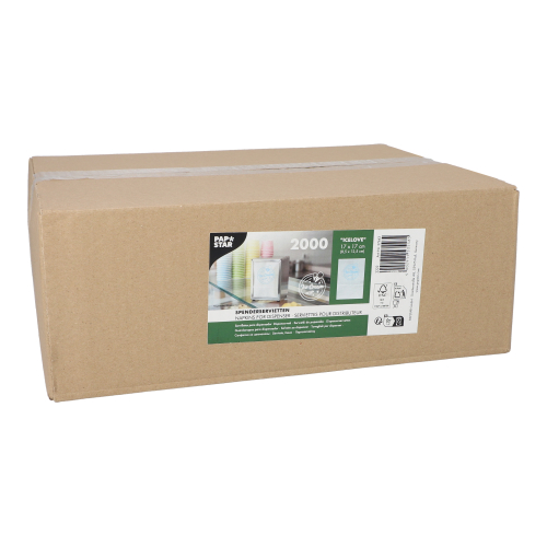 Spenderservietten, 1-lagig 17 cm x 17 cm weiss "Icelove"