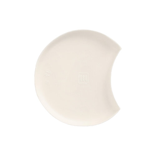 Teller Zuckerrohr "pure" Halbmond Ø 9 cm · 1 cm weiss "Cella"