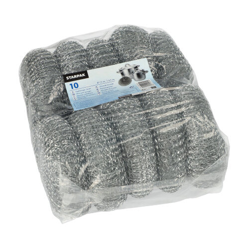 Topfreiniger, Draht rund Ø 13 cm · 4,5 cm silber , kratzend