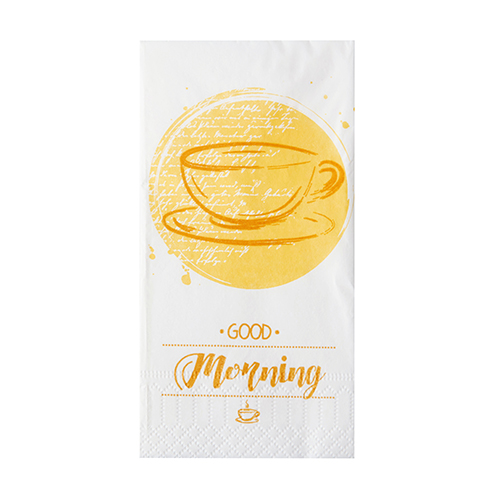 Servietten, 3-lagig 1/8-Falz 33 cm x 33 cm "Good Morning"