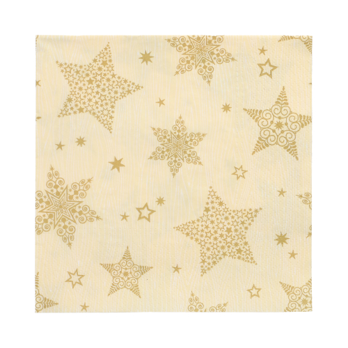 Servietten, 3-lagig 1/4-Falz 33 cm x 33 cm creme "Christmas Shine"