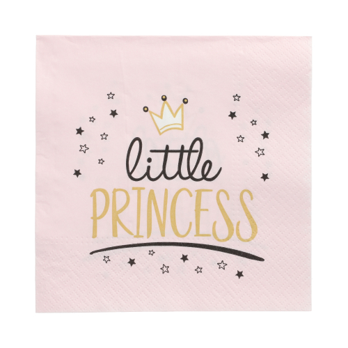 Servietten, 3-lagig 1/4-Falz 33 cm x 33 cm "Little Princess"