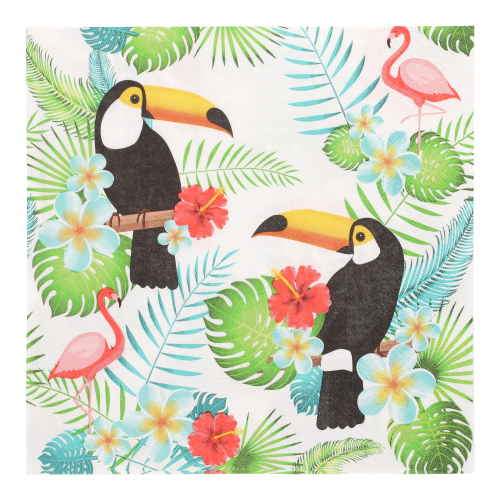 Servietten, 3-lagig 1/4-Falz 40 cm x 40 cm "Toucan"