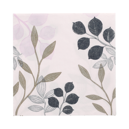 Servietten, 3-lagig 1/4-Falz 33 cm x 33 cm "Leafs"