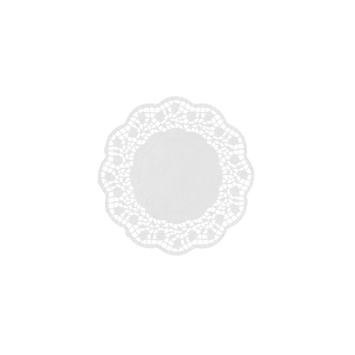 Teller- und Tassendeckchen rund Ø 12 cm weiss