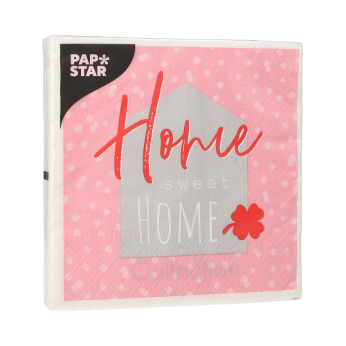 Servietten, 3-lagig 1/4-Falz 33 cm x 33 cm "Sweet Home"