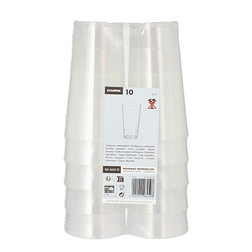 Mehrweg-Trinkbecher 0,3 l Ø 7 cm · 13 cm transluzent